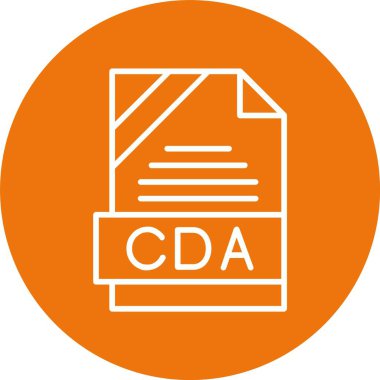 CDA dosya biçimi, web simgesi, vektör illüstrasyonu
