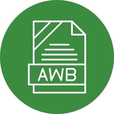 AWB dosya biçimi, web simgesi, vektör illüstrasyonu