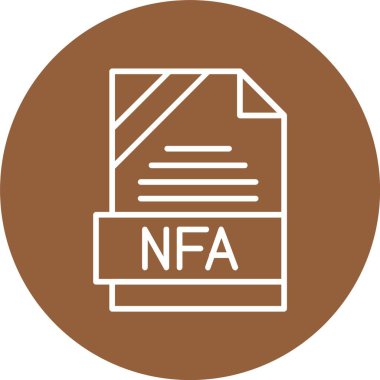 NFA dosya biçimi, web simgesi, vektör illüstrasyonu