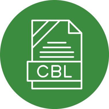 CBL dosya biçimi, web simgesi, vektör illüstrasyonu