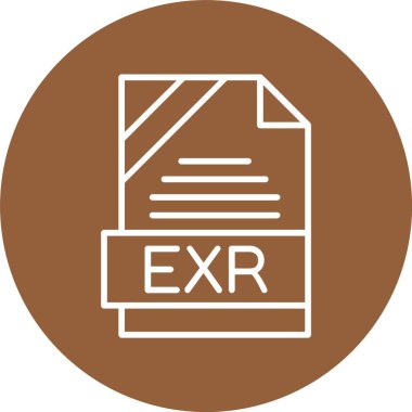 EXR file format, web icon, vector illustration clipart