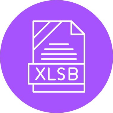 XLSB dosya biçimi, web simgesi, vektör illüstrasyonu