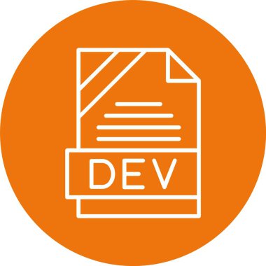 DEV dosya biçimi, web simgesi, vektör illüstrasyonu