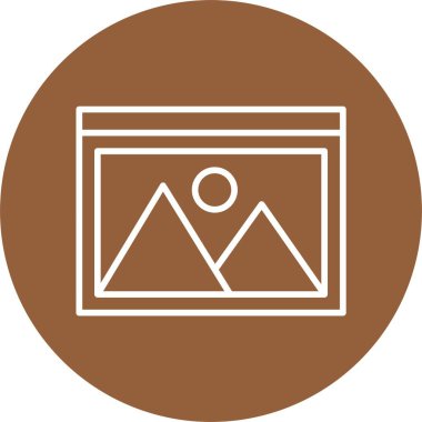 Resim web simgesi, basit illüstrasyon