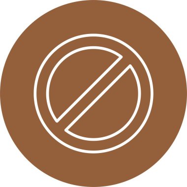 Yasaklanmış işaret web simgesi, basit illüstrasyon