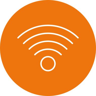 Wifi sinyal simgesi. Vektör İllüstrasyonu 