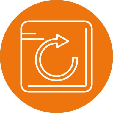 Geri al. Web simgesi basit illüstrasyon