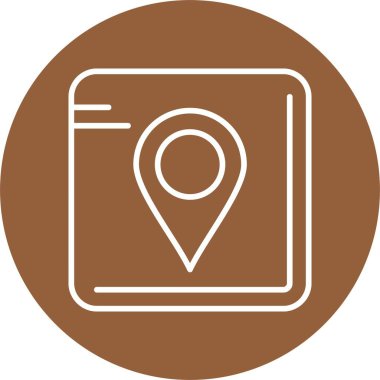 GPS web simgesi, basit illüstrasyon