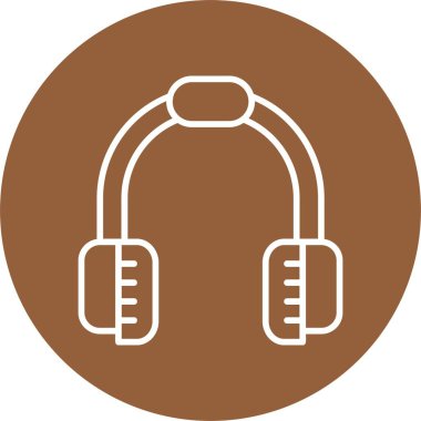 Kulaklık simgesinin vektör illüstrasyonu 