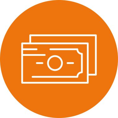 Banknote web simgesi basit illüstrasyon