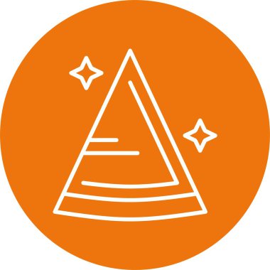 parti şapka simge vektör çizim  