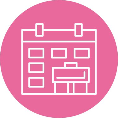 Takvim web simgesi, vektör çizim 