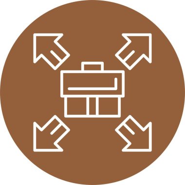 Bir kutu simgesinin vektör illüstrasyonu