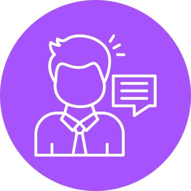 Mesajı olan bir adamın vektör çizimi