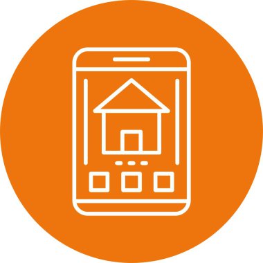 ev web simgesi basit illüstrasyon