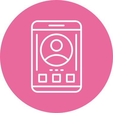 Profil web simgesi, basit illüstrasyon