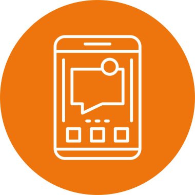 Sohbet mesajları simgesi, vektör illüstrasyonu