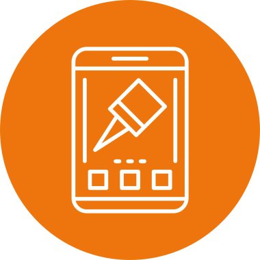 akıllı telefon simgesi, vektör illüstrasyonu basit tasarım