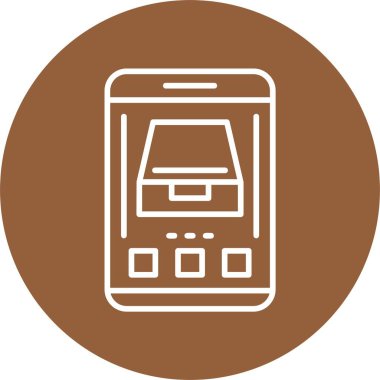 Benzersiz mobil uygulama vektör simgesi