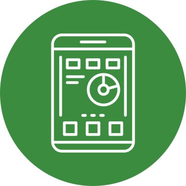 Benzersiz Mobil Vektör Satır Simgesi