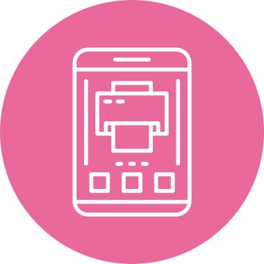 yazıcı web simgesi basit illüstrasyon