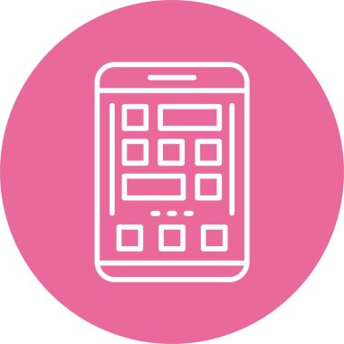 akıllı telefon simgesi, vektör illüstrasyonu basit tasarım