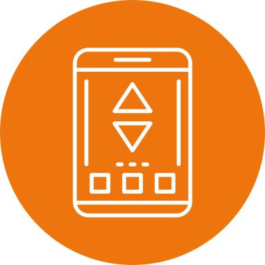 akıllı telefon simgesi, vektör illüstrasyonu basit tasarım