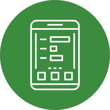 akıllı telefon simgesi, vektör illüstrasyonu basit tasarım