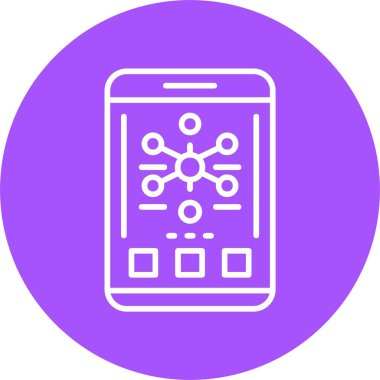 akıllı telefon simgesi, vektör illüstrasyonu basit tasarım