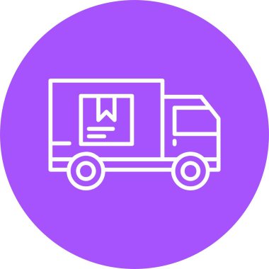 Teslimat Kamyonu Web simgesi, illüstrasyon 