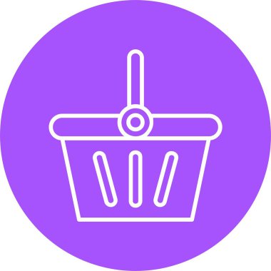 Alışveriş Sepeti simgesini, basit vektör çizim  