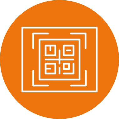 qr kod simgesi vektör çizimi