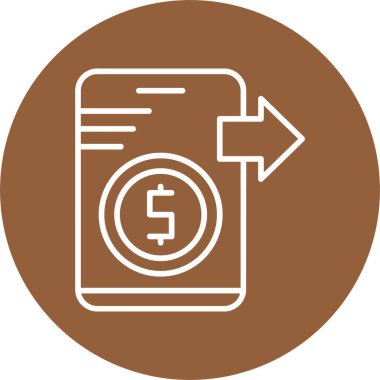  Cep telefonu ödemesi. simge vektör illüstrasyonu