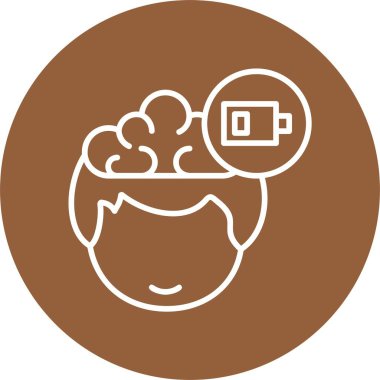 Vektör çizimi, insan düşüncesinin simgesi, Düşük Enerji