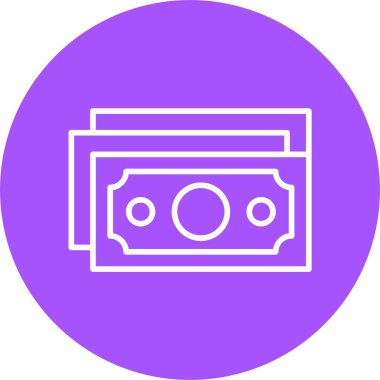 Banknote web simgesi basit illüstrasyon