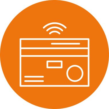 Temassız ödeme simgesi vektör illüstrasyonu