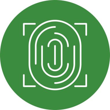 Biyometrik kimlik doğrulamasının illüstrasyon simgesi