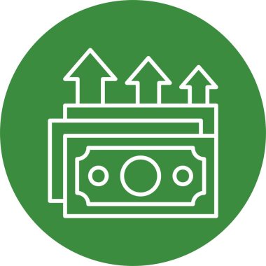 Sermaye kazancı web simgesi basit illüstrasyon