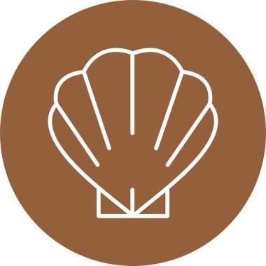 Vektör illüstrasyonu, Deniz kabuğu simgesi ögesi 