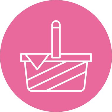  Piknik sepeti ağ ikonu vektörü 