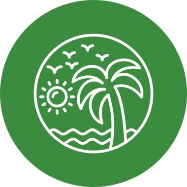 Adanın simge vektör illüstrasyonunda avuç içi