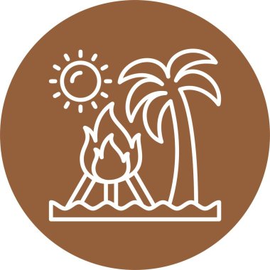 yanan alev simgesi, vektör illüstrasyonu