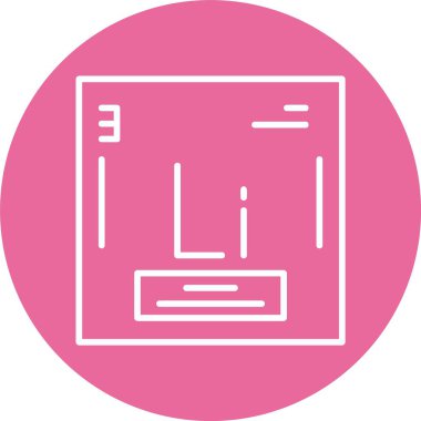Lityum web simgesi vektör illüstrasyonu