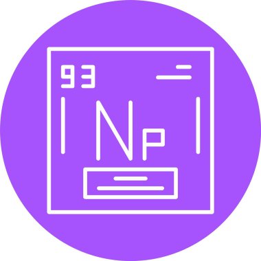 Neptunium web icon vector illustration clipart