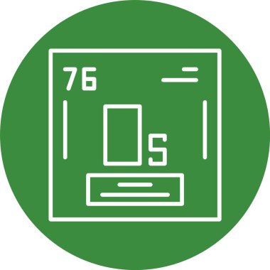 Osmiyum web simgesi vektör illüstrasyonu