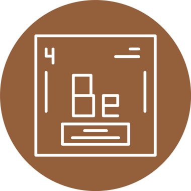 Berilyum web simgesi vektör illüstrasyonu