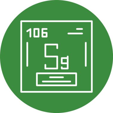 Seaborgium web simgesi vektör çizimi