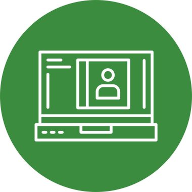 minimalist dizüstü bilgisayar simgesi, vektör illüstrasyonu basit tasarım