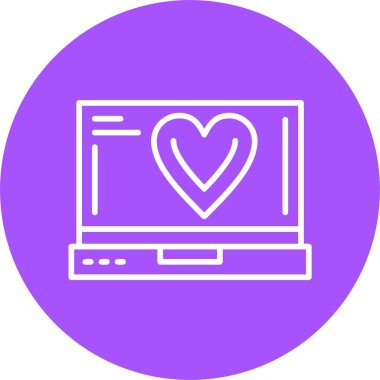 minimalist dizüstü bilgisayar simgesi, vektör illüstrasyonu basit tasarım