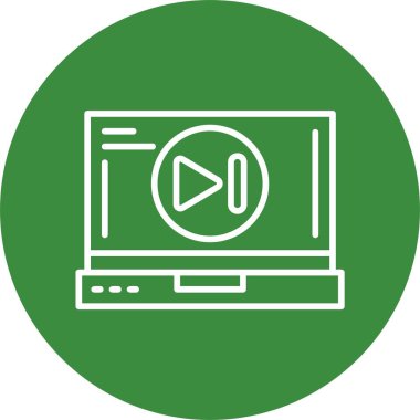 minimalist dizüstü bilgisayar simgesi, vektör illüstrasyonu basit tasarım